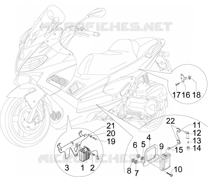Régulateurs de tension - Centrales electroniques - Bobine H.T. Aprilia APRILIA-SCOOTER 125 SR 2011  SR MAX
