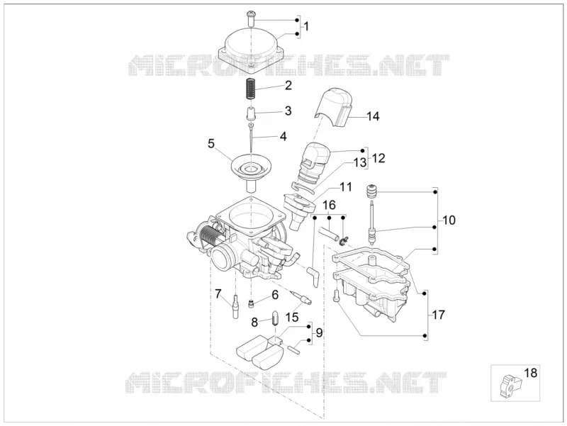 Composants de carburateur Aprilia APRILIA-SCOOTER 125 SR 2013  SR Motard 4T E3