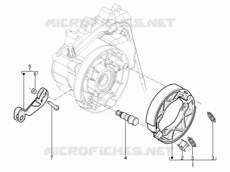 Frein posterieur - Mâchoire Aprilia APRILIA-SCOOTER 125 SR 2012  SR Motard 4T E3