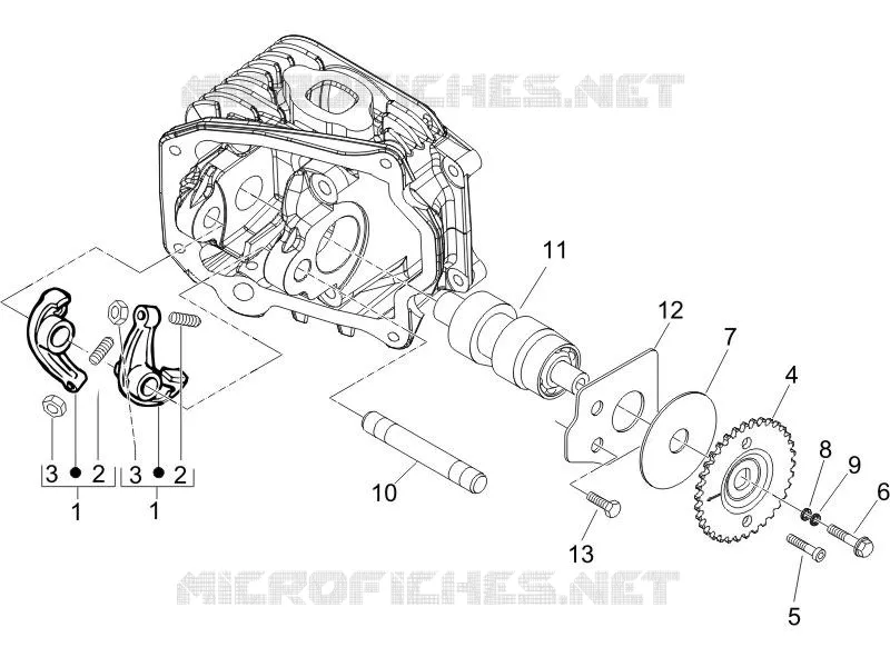 Groupe support balanciers Aprilia APRILIA-SCOOTER 125 SR 2013  SR Motard 4T E3