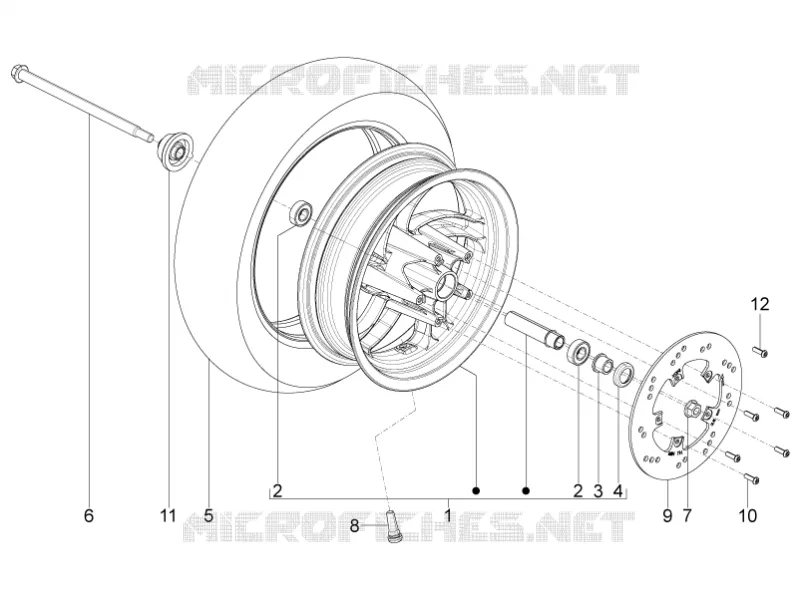 Roue avant Aprilia APRILIA-SCOOTER 125 SR 2013  SR Motard 4T E3
