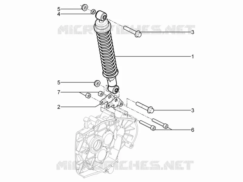 Suspension arrière - Amortisseur/s Aprilia APRILIA-SCOOTER 125 SR 2012  SR Motard 4T E3