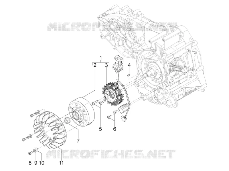 Volant magnetique Aprilia APRILIA-SCOOTER 125 SR 2013  SR Motard 4T E3