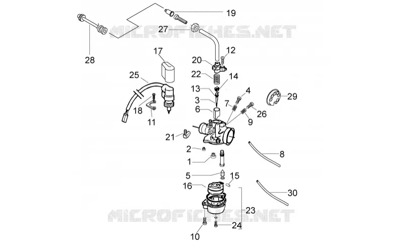 Composants de carburateur Aprilia APRILIA-SCOOTER 50 SR 2012  SR Motard 2T E3