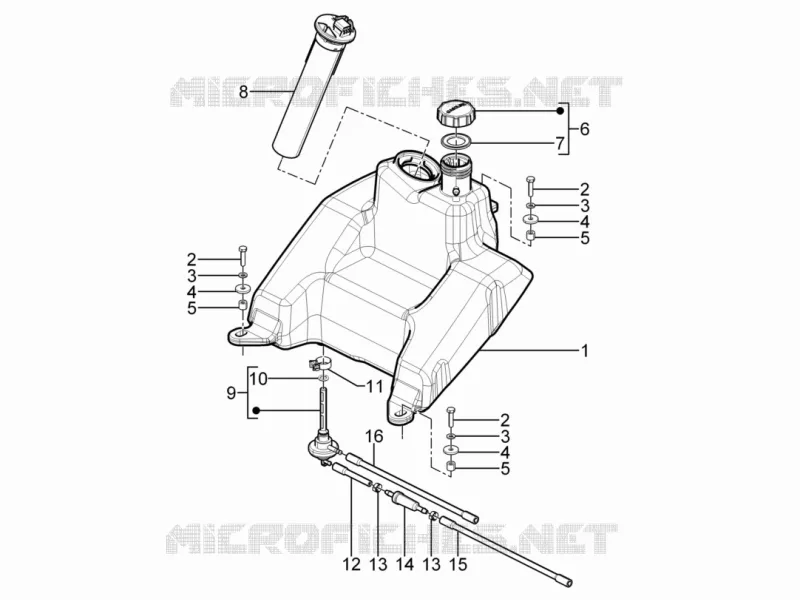 Réservoir carburant Aprilia APRILIA-SCOOTER 50 SR 2012  SR Motard 2T E3