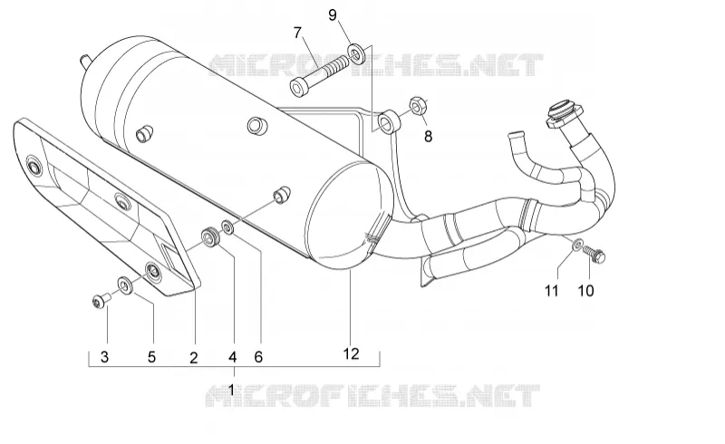Silencieux Aprilia APRILIA-SCOOTER 50 SR 2012  SR Motard 2T E3