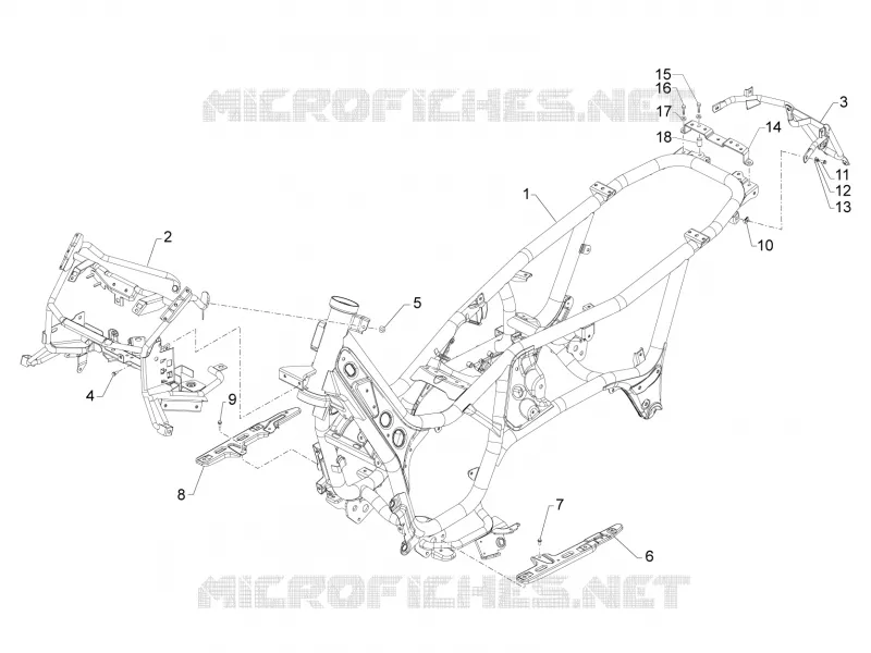 Châssis/coque Aprilia APRILIA-SCOOTER 850 SRV 2012  SRV 4T 8V E3