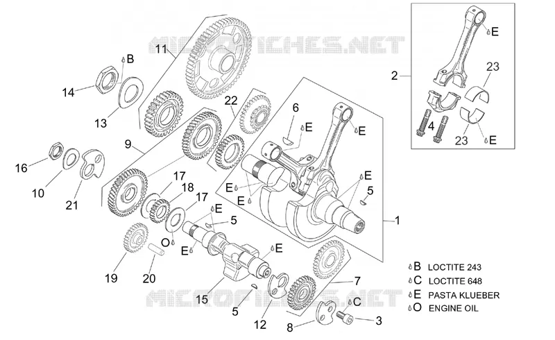 Arbre moteur I Aprilia APRILIA-MOTORCYCLES 1000 TUONO 2004  RSV 1000 Tuono
