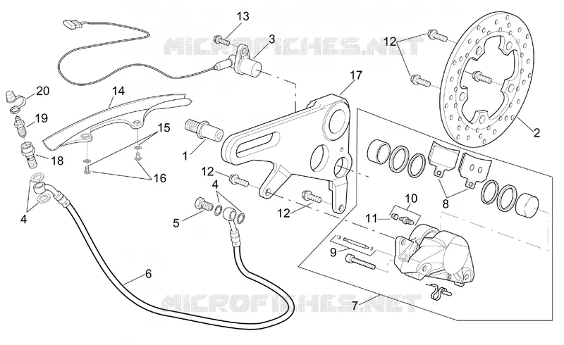 Pince frein AR Aprilia APRILIA-MOTORCYCLES 1000 TUONO 2003  RSV 1000 Tuono