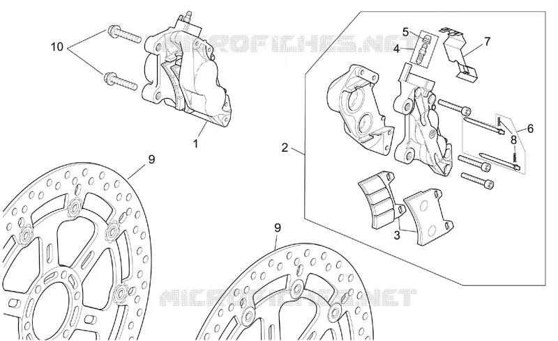 Pince frein avant v ST-RS Aprilia APRILIA-MOTORCYCLES 1000 TUONO 2002  RSV 1000 Tuono