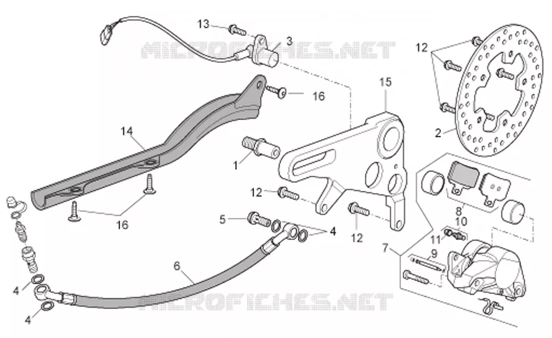 Pince frein AR Aprilia APRILIA-MOTORCYCLES 1000 TUONO 2007  RSV 1000 Tuono