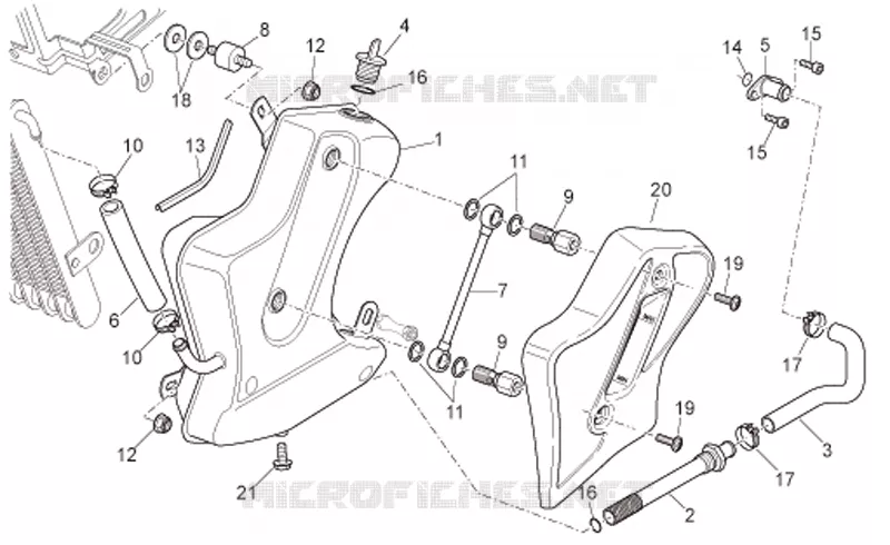 Réservoir huile Aprilia APRILIA-MOTORCYCLES 1000 TUONO 2009  RSV 1000 Tuono