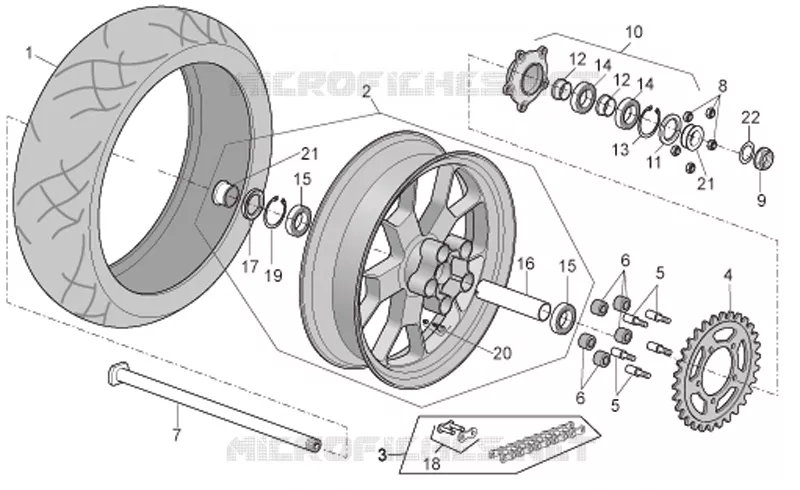 Roue ar.vr.Factory Aprilia APRILIA-MOTORCYCLES 1000 TUONO 2006  RSV 1000 Tuono