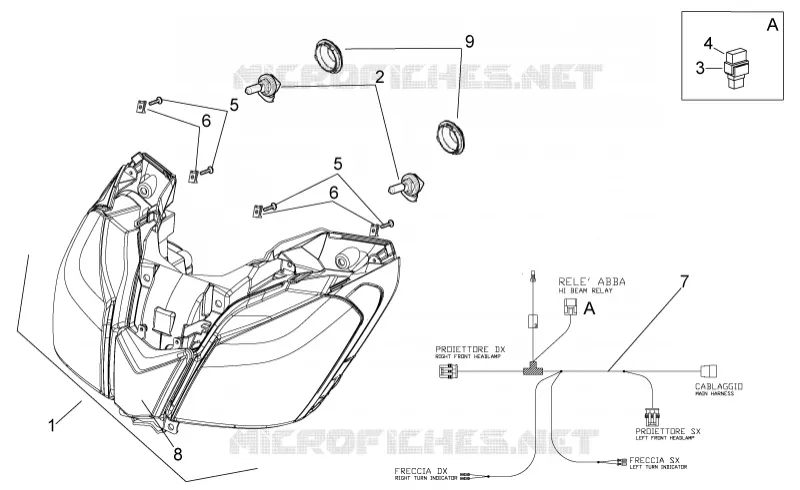 Phare avant Aprilia APRILIA-MOTORCYCLES 1000 TUONO 2014  Tuono V4 R APRC ABS