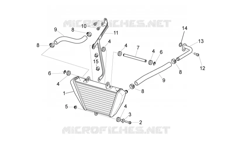 Radiateur huile Aprilia APRILIA-MOTORCYCLES 1000 TUONO 2011  Tuono V4 R STD/APRC