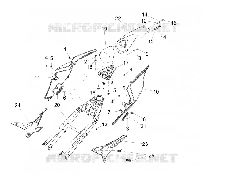 Carrosserie posterieure I Aprilia APRILIA-MOTORCYCLES 1100 TUONO 2016  Tuono V4 Factory