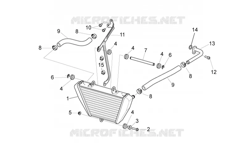 Radiateur huile Aprilia APRILIA-MOTORCYCLES 1100 TUONO 2015  Tuono V4 Factory