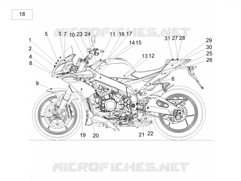 Plaquettes et decalcomanies Aprilia APRILIA-MOTORCYCLES 1100 TUONO 2017  TUONO V4 FACTORY e4