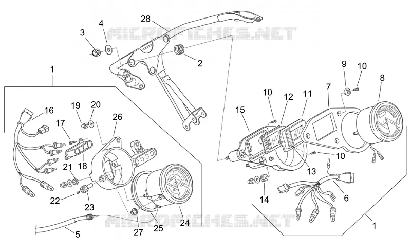 Tableau de bord Aprilia APRILIA-MOTORCYCLES 125 TUONO 2003  RS 125 Tuono