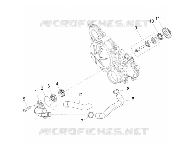 Pompe à eau Aprilia APRILIA-MOTORCYCLES 125 TUONO 2017  Tuono 4T E4 ABS