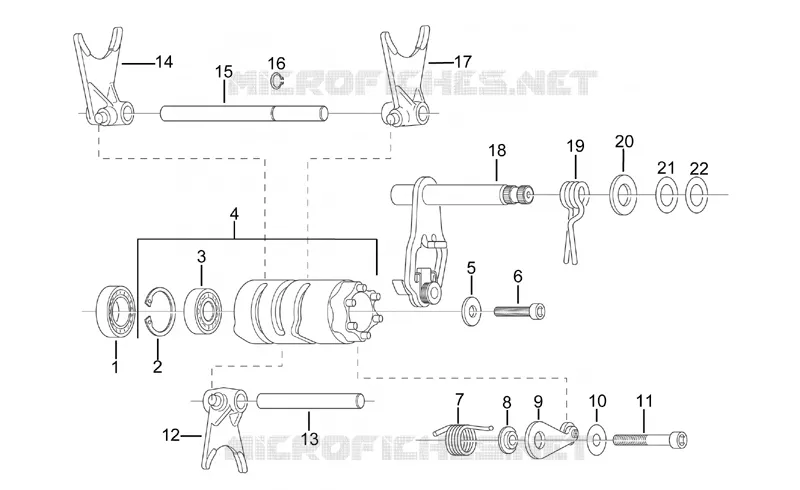 Commande bte vit. Aprilia APRILIA-MOTORCYCLES 125 MX 2005  MX SuperMotard