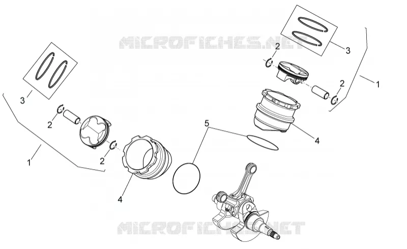 Cylindre av.piston Aprilia APRILIA-MOTORCYCLES 450 MXV 2009  MXV Cross