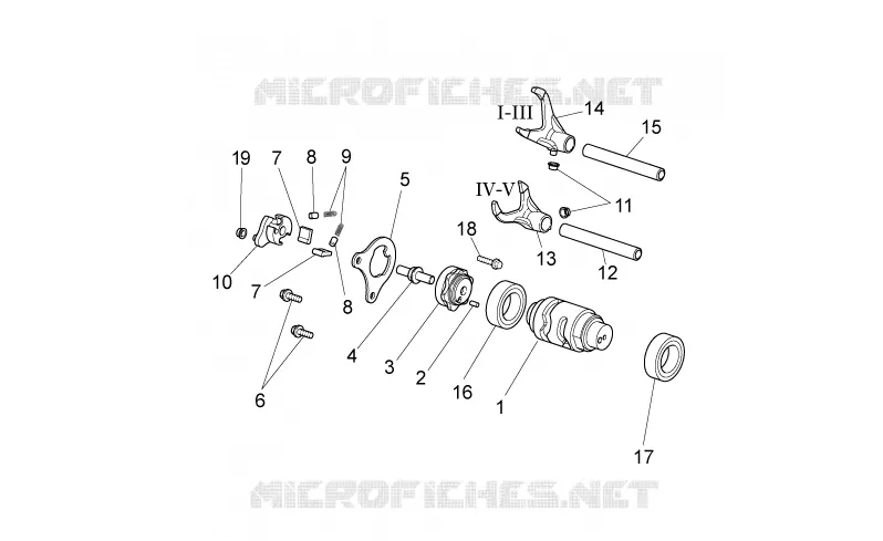 Selecteur boîte de vitesses II Aprilia APRILIA-MOTORCYCLES 450 MXV 2008  MXV Cross