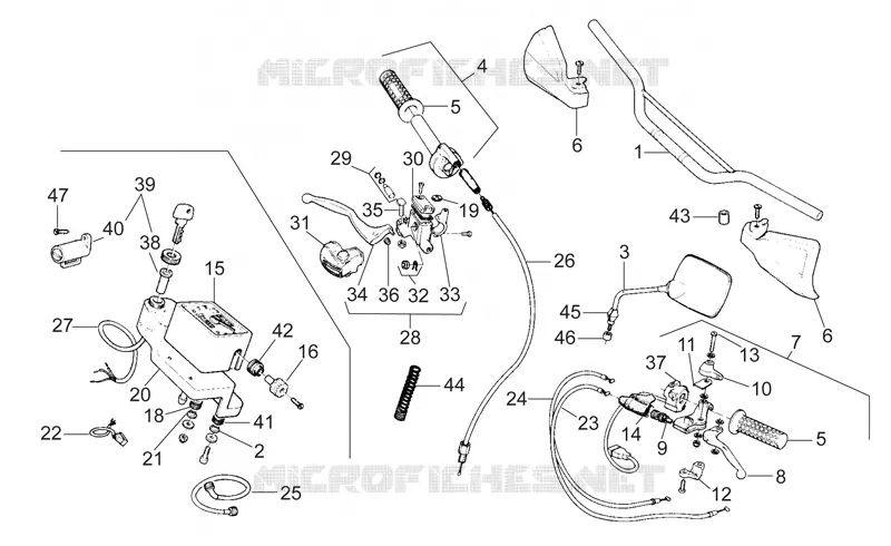 Guidon - Commandes Aprilia APRILIA-MOTORCYCLES 125 RX 1996  RX (engine 122cc)