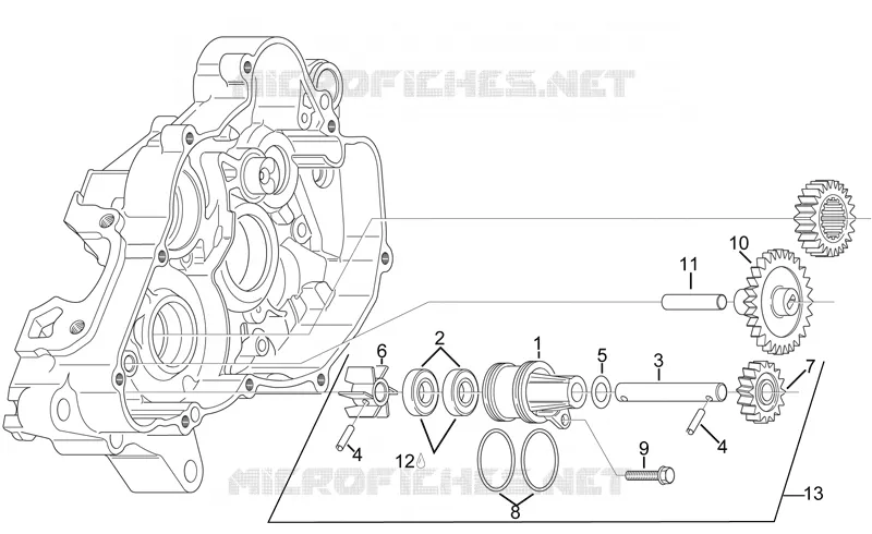 Pompe à eau cpl Aprilia APRILIA-MOTORCYCLES 125 RX 1997  RX (engine 122cc)