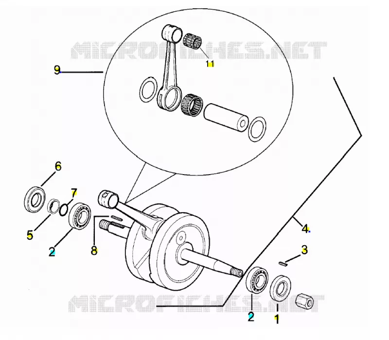Arbre moteur Aprilia APRILIA-MOTORCYCLES 50 RX 1993  RX 3 - 5 MARCE