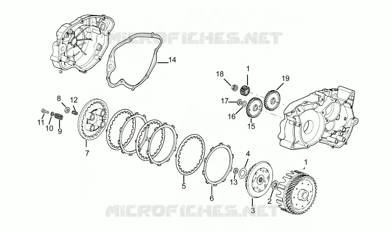 Embrayage Aprilia APRILIA-MOTORCYCLES 50 RX 1993  RX 3 - 5 MARCE