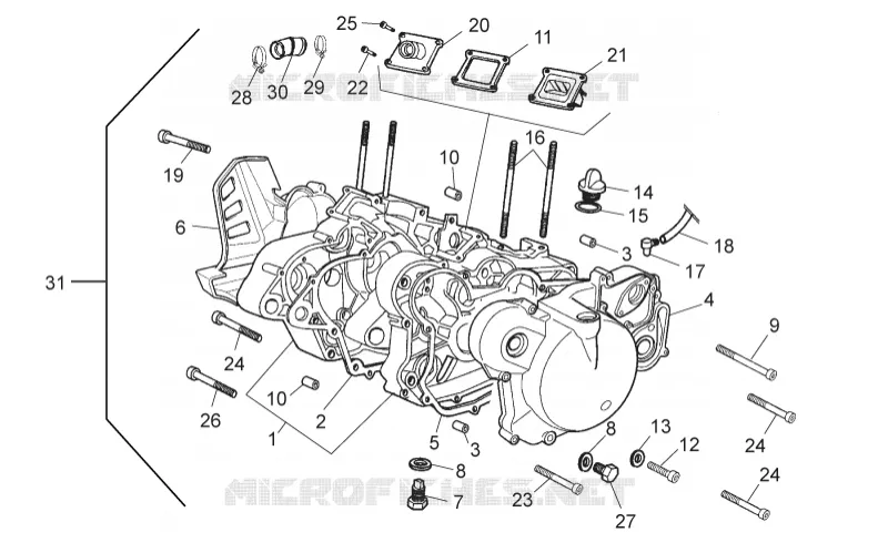 Carter moteur Aprilia APRILIA-MOTORCYCLES 50 SX 2016  SX Limited Edition