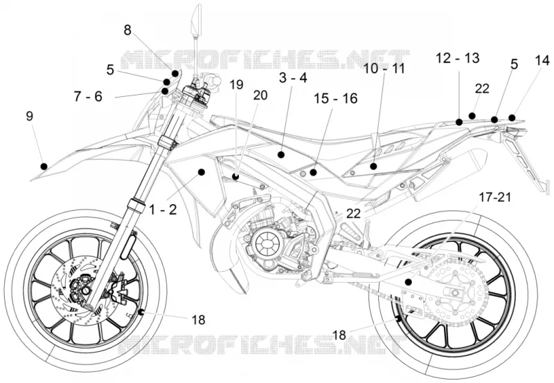 Décalco Aprilia APRILIA-MOTORCYCLES 50 SX 2016  SX Limited Edition