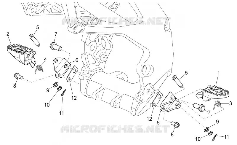 Repose-Pieds Aprilia APRILIA-MOTORCYCLES 550 RXV 2009  RXV STREET LEGAL