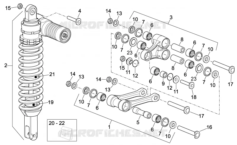 Suspension arriere Aprilia APRILIA-MOTORCYCLES 550 RXV 2011  RXV STREET LEGAL