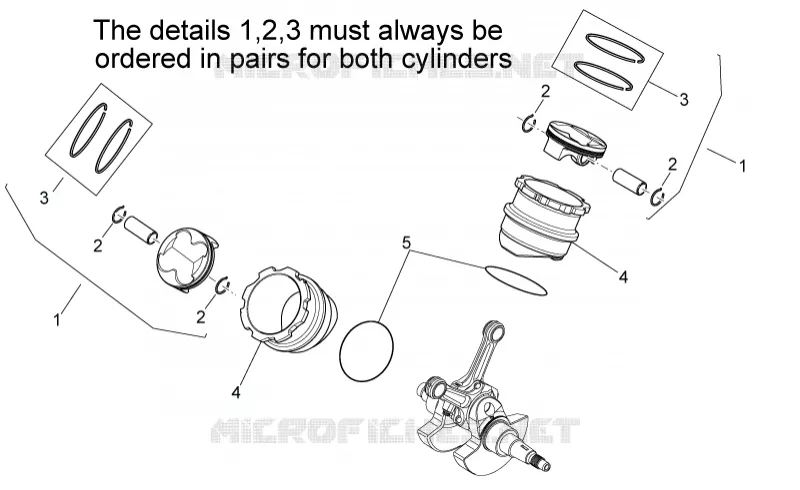 Cylindre av.piston Aprilia APRILIA-MOTORCYCLES 450 RXV-SXV 2008  RXV-SXV Vdb-Merriman