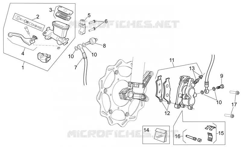 Sys.frein avant I Aprilia APRILIA-MOTORCYCLES 550 RXV-SXV 2008  RXV-SXV Vdb-Merriman