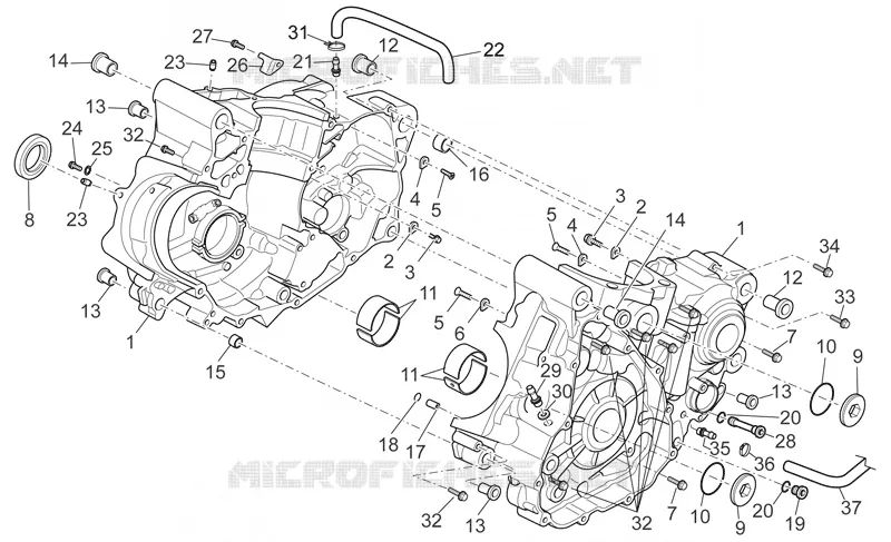 Carter moteur I Aprilia APRILIA-MOTORCYCLES 550 SXV 2011  SXV STREET LEGAL