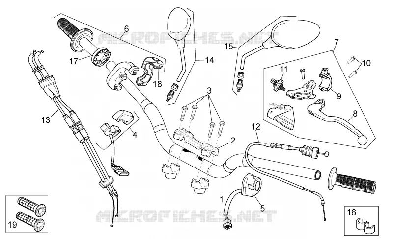Commandes Aprilia APRILIA-MOTORCYCLES 450 SXV 2011  SXV STREET LEGAL