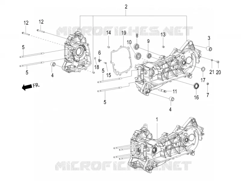 Carter moteur Aprilia APRILIA-SCOOTER 125 SR 2022  SR 125 MOTARD RST