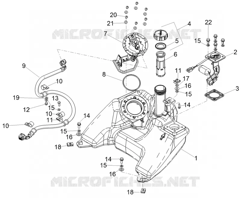 Réservoir Aprilia APRILIA-SCOOTER 125 SR 2022  SR 125 MOTARD RST