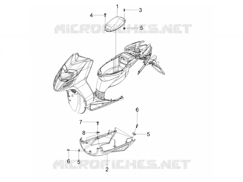 SABOT - TRAPPE COFFRE Aprilia APRILIA-SCOOTER 125 SR 2022  SR 125 MOTARD RST
