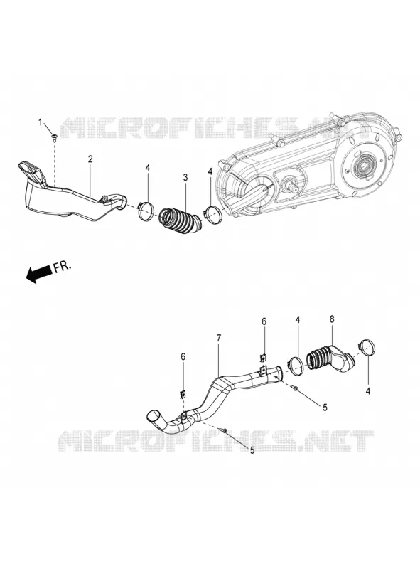 CANALISATION ASPIRATION AIR Aprilia APRILIA-SCOOTER 125 SR 2020  SR 125 STORM TT BSIV NO ABS