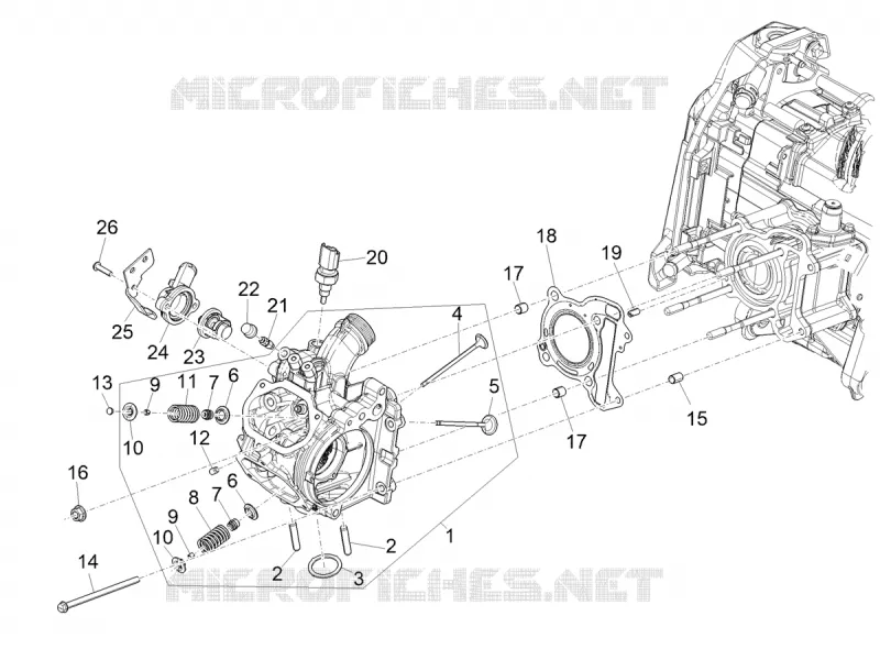 CULASSE - SOUPAPES Aprilia APRILIA-SCOOTER 125 SR 2023  SR COMPACT GT 125 CBS E5