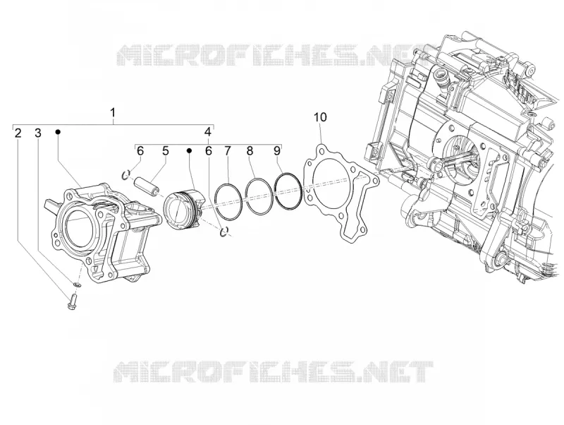 CYLINDRE - PISTON Aprilia APRILIA-SCOOTER 125 SR 2021  SR COMPACT GT 125 CBS E5
