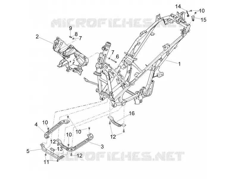 Châssis/coque Aprilia APRILIA-SCOOTER 125 SR 2021  SR COMPACT GT 125 CBS E5