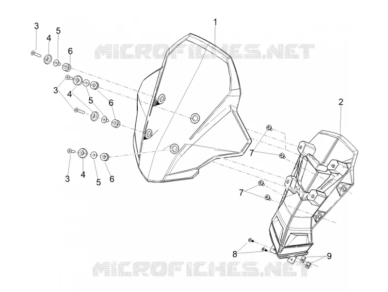 Coupole / Pare brise Aprilia APRILIA-SCOOTER 125 SR 2023  SR COMPACT GT 125 CBS E5