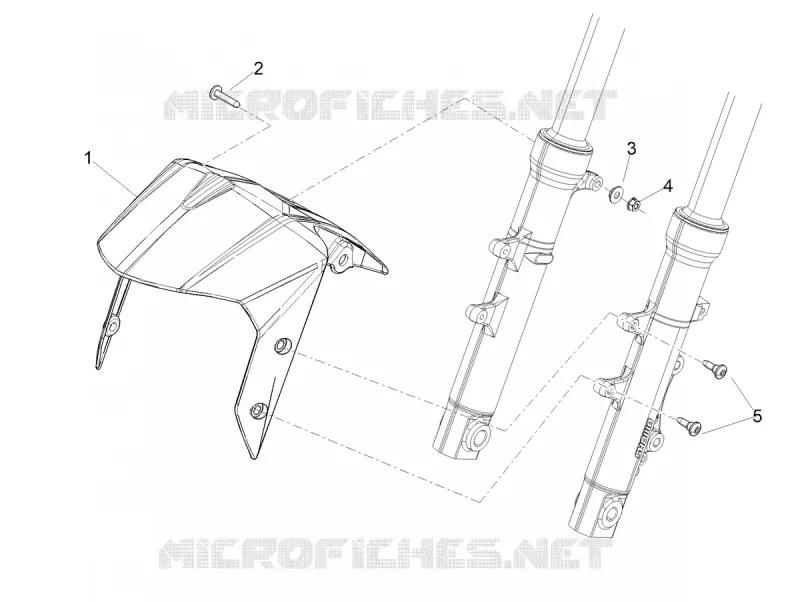 GARDE BOUE AVANT - SABOT Aprilia APRILIA-SCOOTER 125 SR 2023  SR COMPACT GT 125 CBS E5