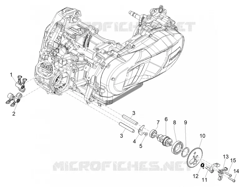 Groupe support balanciers Aprilia APRILIA-SCOOTER 125 SR 2021  SR COMPACT GT 125 CBS E5