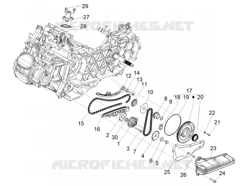POMPE A HUILE - FILTRE A HUILE Aprilia APRILIA-SCOOTER 125 SR 2022  SR COMPACT GT 125 CBS E5